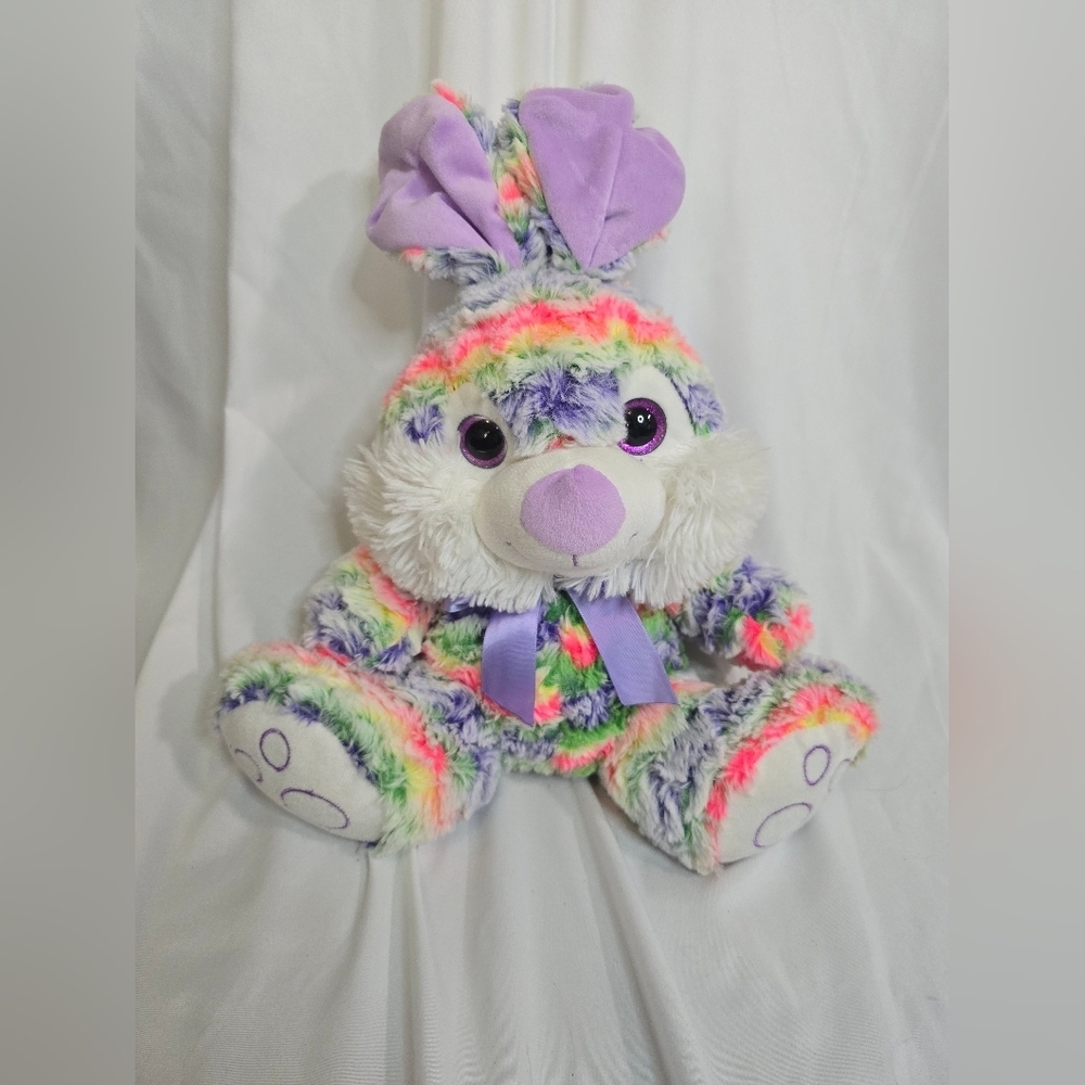 Tie Dye Homerbest Easter 10 inch Plush Stuffed Rabbit Toy